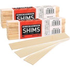 Nelson Wood Shims Nelson Wood Shims 8" 12 Pack - Kiln Dried Wood - Set of 2 (Total 24 Shims)