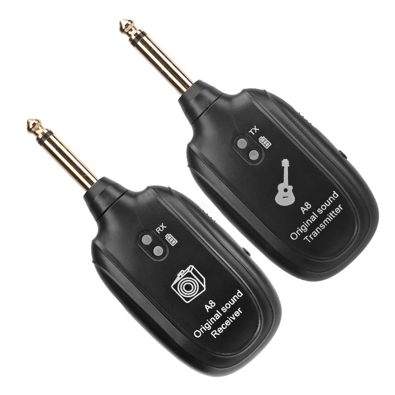 Wireless Guitar System 20Hz to 20KHz UHF Rechargeable Guitar Transmitter