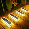 Lacasa Solar Deck Lights, Solar Lights Outdoor Waterproof IP68, 4