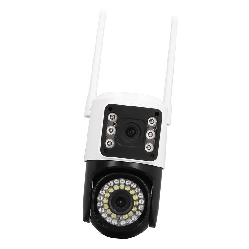 Dual Lens Security Camera HD 2MP Night Vision Motion Detection