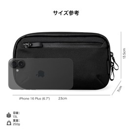 ALPAKA Elements Tech Case Mini Axoflux 600D Tech Case, Sling Bag, Shoulder Bag, Sacoche, Pochette, Adjustable Strap, Uses Weather Resistant Material, Holds Small Electronic Devices, Everyday Use, Travel