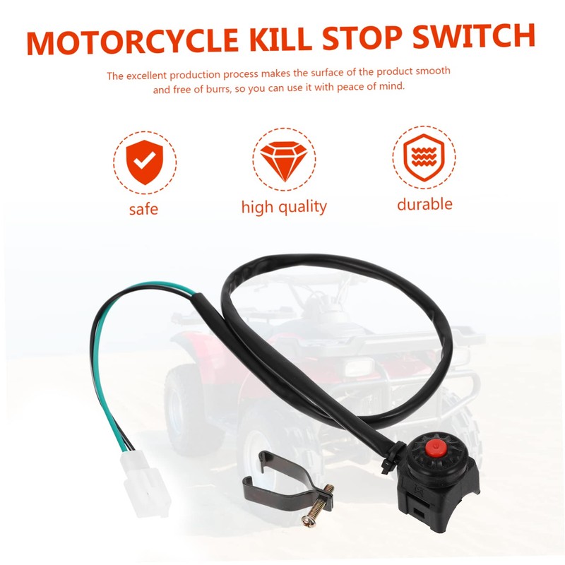 NOLITOY 2pcs Motorcycle Starter Kill Switch Button for ATV Dirt