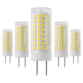 XRZT G8 Led Bulbs 7W Replace 60W-75W Halogen T4 JCD AC120V G8 Bi-pin Base Bulb White Light 6000K for Under Cabinet Lights, Counter Kitchen Lighting, Pack of 5