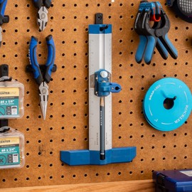 9” Quick Draw Marking Gauge –Single-Handed Measuring and Marking Tools w/Spring-Loaded Scale, Dovetail Keyway - Aluminum Ruler to Mark Mortises & Grooves – Multi-Purpose Slide Ruler - Carpentry Tools