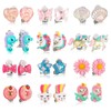 12 Pairs Kids Clip On Earrings for Girls, Rainbow Earrings