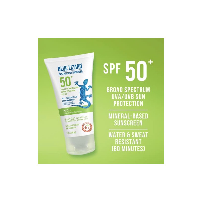 BLUE LIZARD Kids Mineral-Based Sunscreen Lotion - SPF 50+ -