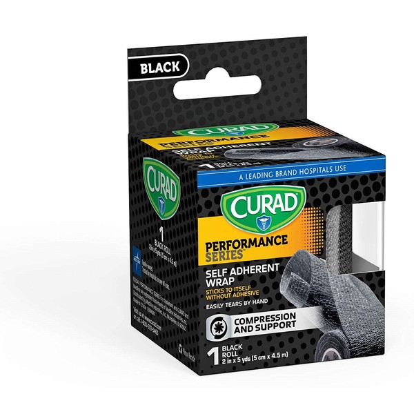 Curad Performance Series Self-Adherent Wrap, Black