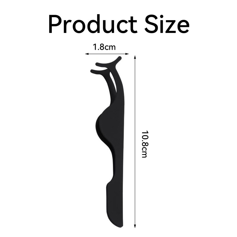 Durable Stainless Steel Eyelash Applicator Tool,Simple Black Lash Applicator Tool,Compact