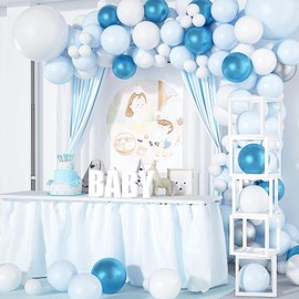 GLOSHOOTING 10x7.5ft Backdrop Stand with Wheels, Heavy Duty Back Drop Adjustable Photo Backgound Support Kit, Moveable Banner Frame for Parties/Photography/Wedding/Studio