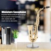 Saxophone Model - Miniature Alto Saxophone Replica with Stand and