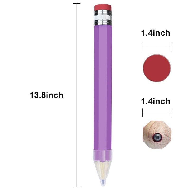BUSHIBU Giant Pencil, 14 Inch Jumbo Pencils, Funny Big Novelty