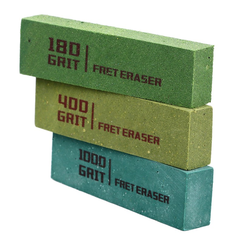 3PCS Guitar Fret Erasers Fret String Polishing Abrasive Rubber Blocks