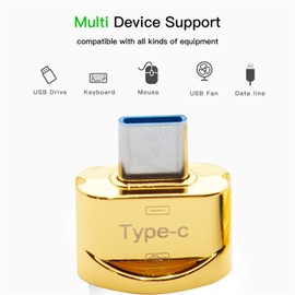 Usful Tech - (2 Pack) USB C to USB Adapter Type C Male to USB 3.0 Female Converter OTG Connector Adaptor for All Phones with USB-C port… (Gold)