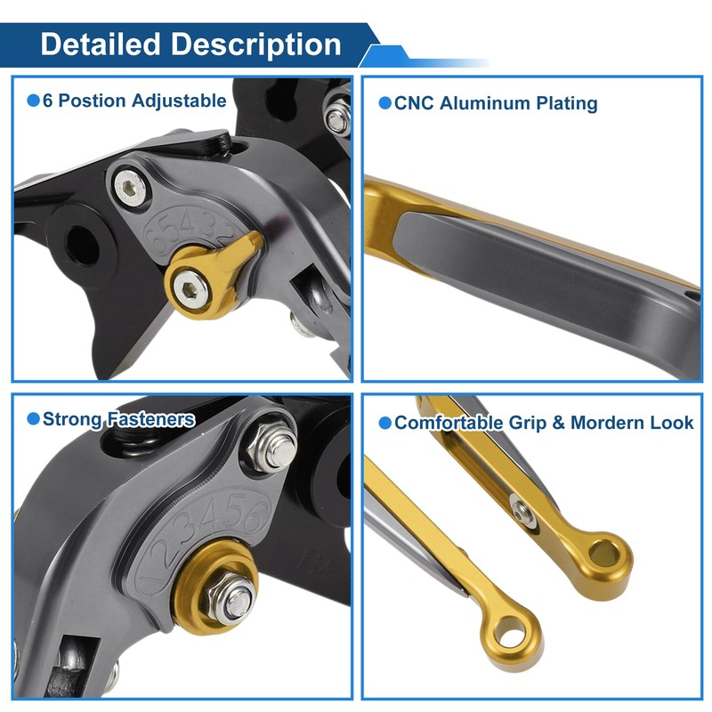 A ABSOPRO Long Short Brake Clutch Levers for Yamaha YZF