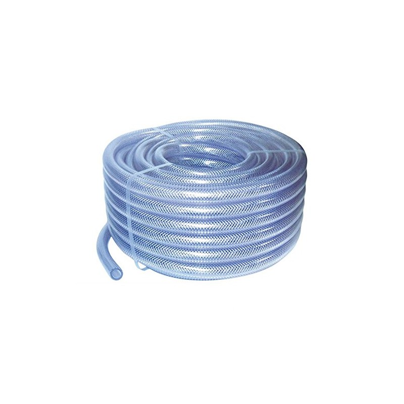 8mm ID 5 Metre Length Clear Braided PVC Hose with