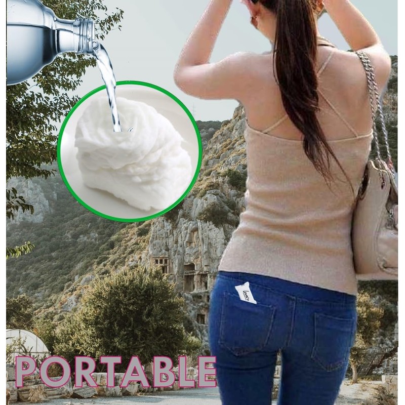 Premium Disposable Washcloths for travel, 40pcs Portable Disposable Pure Cotton