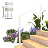 MDpygsfj Hand Rails for Outdoor Steps, 4 Step Handrail Stair