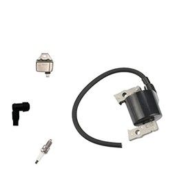 PARTSRUN Ignition Coil （ID#ZH7157）With BM11 Ignition Module Igniter 21119-2161 AM131398 AM132770 For Kawasaki FC400V FC420V 21121-2070 John Deere AM109209 With F7TC Spark Plug and Boot,ZF127-KIT