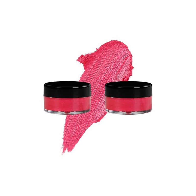 7V HOME BEAUTY Red Eyeshadow Cream, Blendable Smooth 2pcs Shimmer
