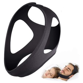 ASXMYAQ Snoring Prevention Goods, Chin Supporter, Small Face Belt, Snoring Reduction Goods, Nose Breathing, Adjustable, Unisex, Set of 2