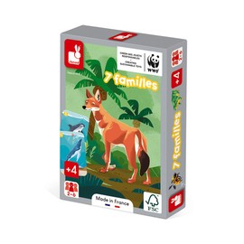 Janod World Wildlife Federation – Animal Kingdom Happy Families Card Game Set – for 2-6 Players - Ages 4-12 Years - J08634