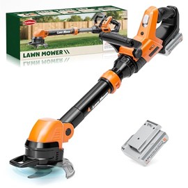 KidBloom Kids Gardening Tools Set, Kids Lawn Mower with Lights, Lawn Mower Toy with Sound On Off Switch, Toddler Outdoor Pretend Play Toys, Birthday Gifts for Boys 3 4 5 6 7 8+