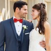 Kajeer Men's Bow Tie for Weddings Parties - Plain Adjustable
