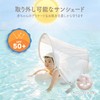 Momnlittle インフレータブル幼児用プールフロート UPF 50+ 日よけ付き 3段階成長デザイン 3点安全ハーネス デュアルエアチャンバー 安定テールフロート