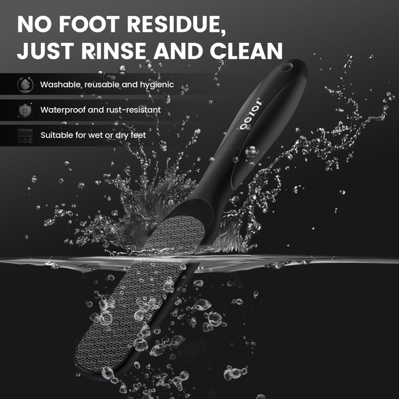 BEZOX Double-Sided Glass Foot File Callus Remover(1 PCS), Foot Scrubber