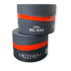 Detreu Cool Gel Wax Orange 2 x 150 ml Hair Wax Gel Wax Styling Wax Strong Hold and Long-Lasting Natural Shine
