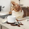 Coasters Set of 5, Fun Woven Creative Cat Coasters, Cute