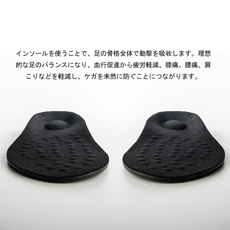Heal foot Ergonomic Impact Absorbing Insole, black