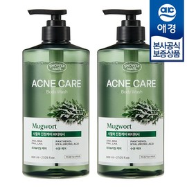 Shower Mate [Aekyung] Acne Care Mugwort Body Wash 800ml x2 / 샤워메이트 [애경] 아크네케어 사철쑥 바디워시 800ml x2개