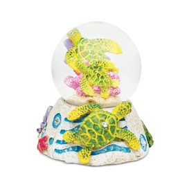 CoTa Global Sea Turtle Snow Globe Dome Resin Animals Underwater Collection Ocean Life Corals Nautical Aquatic Marine Room Decor Table Top Accent Size: 3.55 x 3.75 inches Unique Decorative Craft Gift