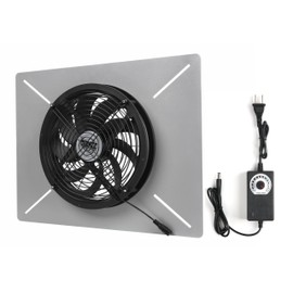 MEOZRI Basement Attic Crawlspace Ventilation Fan window Exhaust Fan Ultra-Thin Design Reversible Airflow (Medium-420CFM-13.8 * 11.8Inch)