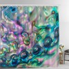 Batmerry Multicolor Ocean Abstract Blue Shower Curtain, Blue Green Abalone