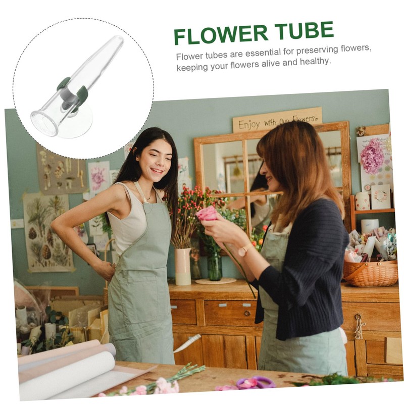 Mipcase 8Pcs Floral Water Tubes with Suction Cups Durable Flower