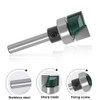 Flush Trim Hinge Mortise Template Router Mills Bit, Gasea 1/4"