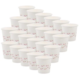 JECOMPRIS Disposable Paper Cups 50 ML, 100pcs White Hot Coffee Cups Mini Bathroom Mouth wash Cups Small Paper Tasting Cups for Cafes Bistros Parties Events
