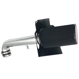 3-Inch Cold Air Intake Kit with Heat Shield + Filter Compatible for Jeep Wrangler 2012-2017 Wrangler JK 2018 3.6L V6 (Silver Tube & Black Filter)