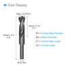 CoCud Reduced Shank Drill Bit, 19mm Cutting Edge 1/2" Shank,