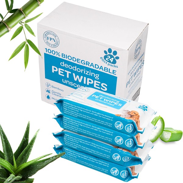 Pet Cleaning Wipe – Unscented Bamboo Grooming Wipes for Dogs
