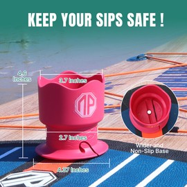 Niphean Paddleboard and Kayak Cup Holder, Versatile Drink Holder for Various Container Sizes, Durable and Stable Accessory for SUP, Kayak & Boat