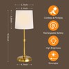 Folux Cordless Gold LED Table lamp, 5200-mAh Rechargeable Battery, 3-Level