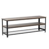 Zanzio Rustic 3-Tier Storage Shelves with Adjustable Feet, 55" Wide