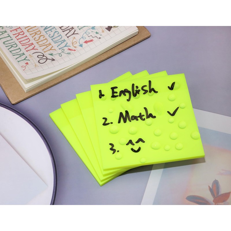 ONLYKXY 2Pack Transparent Sticky Notes 100 Sheets Self-Stick Book Tabs