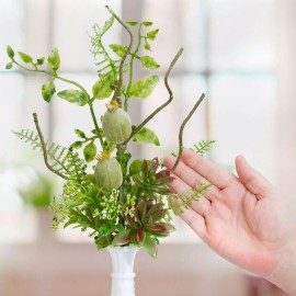 Unbranded Set of 2 Artificial 19" Foliage Sprays with Succulents And Fern