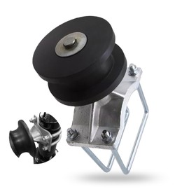 Cantilever Gate Rollers, Nylon Rollers for 4" Round Post, 2-3/8" or 2-1/2" Chain Link Fence Gate Frames (A-4" Square Post x 2" Chain)