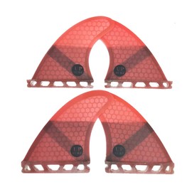 UPSURF - Aletas de tabla de surf K2.1 con una sola pestaña y aletas de surf color (rojo)