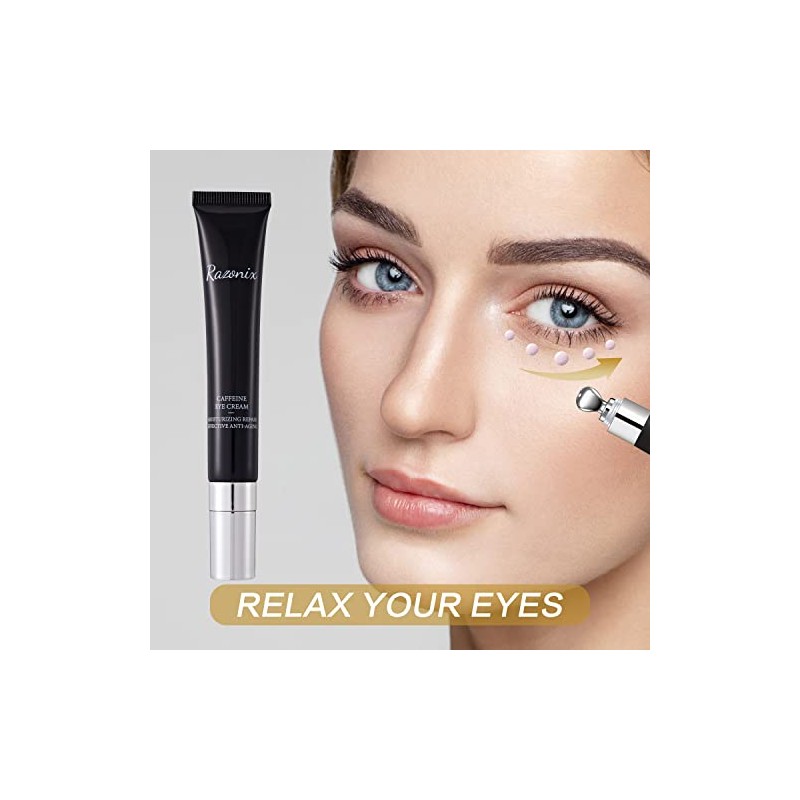 RAZONIX Caffeine Under Eye Cream Anti Aging for Lines and